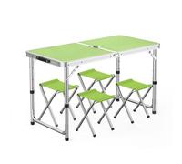 GGYTMQL Camping Fur Recreation Recreation Pliant Tabouret Ensemble avec Table de Pique-Nique Portable Pliable à Hauteur avec tabourets en Tissu Oxford pour intérieur extérieur