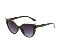 GGYTMQL Cat's Eye Sunglasses Femme Eyeglasse en métal Miroir Vintage UV400