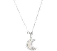 GGYTMQL Chaîne à maillons 925 avec pendentif en forme de lune et coquillage pour femme, bijou de mariage
