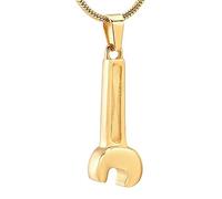 GGYTMQL Collar Cenizas Joyería de Cremación Para Cenizas Herramienta de Llave de Acero Colgante Medallón RecUerdo Joyería Conmemorativa Para Un ser Querido