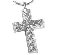 GGYTMQL Collar de Hombre Con Urna de Cenizas Colgante de Urna de Cremación Para la Cruz Joyas de Ceniza de Acero Inoxydable Para Mujeres y Hombres