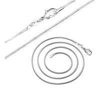 GGYTMQL Collier 16-38 pouces 1 mm Collier de chaîne de serpent pour femme Men de mariage bijoux charme cadeau