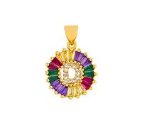 GGYTMQL Collier Classique Collier Multicolore Personnel Personnel 26 Lettres Nom Bijoux pour Femmes Girls Accessoires Cadeau