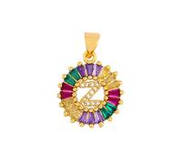 GGYTMQL Collier Classique Collier Multicolore Personnel Personnel 26 Lettres Nom Bijoux pour Femmes Girls Accessoires Cadeau