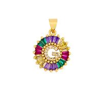 GGYTMQL Collier Classique Collier Multicolore Personnel Personnel 26 Lettres Nom Bijoux pour Femmes Girls Accessoires Cadeau