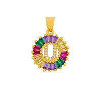 GGYTMQL Collier Classique Collier Multicolore Personnel Personnel 26 Lettres Nom Bijoux pour Femmes Girls Accessoires Cadeau