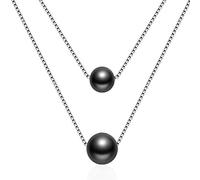 GGYTMQL Collier Collier à double couche Colliers de tour de cou de perles pour femmes