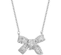 GGYTMQL Collier Collier en argent, sterling pour Womeelegant Zircobeulful Bow Pendant Ladies Style Colliers Gift Jewelry Girls