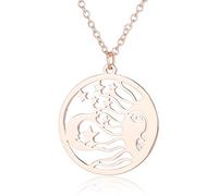 GGYTMQL Collier créatif rond rond Romantic Star Pendant Collier