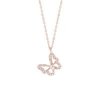 GGYTMQL Collier Crystal Heart, 925 Collier de Papillon Creux pour Femmes Light Zirconcle The for Women/Rose