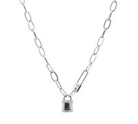 GGYTMQL Collier Crystal Heart, 925 Collier d'épingle de Verrouillage pour Femmes Collier/Couleur de Bijoux de fête