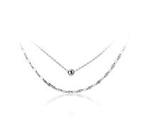 GGYTMQL Collier de boucles à double couche pour femmes Collier géométrique Fine Bijoux Fabriqué en Chine