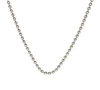 GGYTMQL Collier de chaîne de balle pure brillant homme femme S925 Collier de chaîne de perles rondes solide Collier unisexe cadeau bijoux