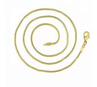 GGYTMQL Collier de chaîne de serpent 1 mm bijoux avec collier de cou 40 cm-75 cm fabriqué en Chine