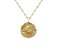 GGYTMQL Collier de clavicule de Pendentif Rond pour Femmes Colliers pour Femmes de Lune 925 Colliers de Bijoux