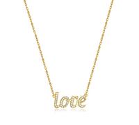 GGYTMQL Collier de déclaration délicate pour femmes, pendentif avec des lettres cursives, des adolescents, des bijoux de tous les jours, 16 pouces avec une chaîne d'extension de 2 pouces