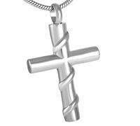 GGYTMQL Collier de lockers en acier inoxydable Anneau de bijoux pour collier avec kit de remplissage et pendentif gris de la chaîne de 20 "