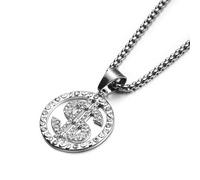 GGYTMQL Collier de Pendentif Mignon en Acier Inoxydable Charmes pour Les Bijoux Faisant des Bijoux en Argent Couleur Hip hop Cadeau d'anniversaire
