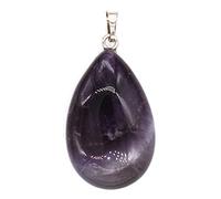 GGYTMQL Collier de Quartz à Cristal Naturel Lapis Lazuli Agates Noires Améthystes