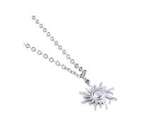 GGYTMQL Collier de Soleil pour Femmes, 925 Sterling Sild Sun Heart Pendant Collier Solaire Totem Pendant Soleil Fleur, Collier de Soleil en Or, Collier de Lune et de Soleil, Collier de Soleil