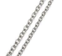 GGYTMQL Collier en Acier Inoxydable pour Hommes, chaîne de Collier manlier Rolo Rolo Collier métallique