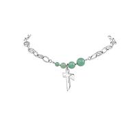 GGYTMQL Collier Jade Series Retro Cross Collier Unique Design Cool Personnalité Collier pendentif Collier de chaîne de chaîne épaisse Colliers pour femmes
