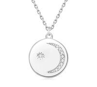 GGYTMQL Collier Lune Pendentif avec D Moissanite North Star Accessories Bijoux