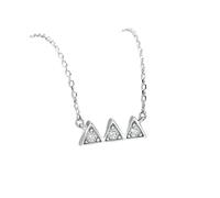 GGYTMQL Collier Mountain Moissanite pour femmes 925 Collier de tour de cou femelle pendentif en argent sterling 2,5 mm D