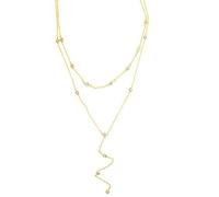 GGYTMQL Collier multicouche Collier de couleur rose Collier à double couche 925 Fashion Women Choker