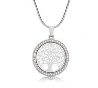 GGYTMQL Collier Pendant chaîne Hommes Femmes Bijoux Rond Collier Creux pour Femmes