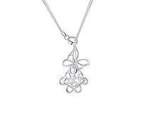 GGYTMQL Collier pendentif à chaîne de serpents de trois papillons pour les femmes engagements de mariage fabriqués en Chine