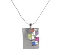 GGYTMQL Collier Pendentif chaîne Hommes Femmes Bijoux Collier carré Les Femmes
