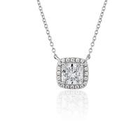 GGYTMQL Collier pendentif en diamant en diamant haut en carbone en jaune rose carré pour femmes bijoux fins scintillantes