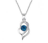 GGYTMQL Collier pendentif Femmes 925 Sterling Silver Natural Natural Blue Gemmestones Choker avec chaîne