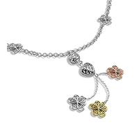 GGYTMQL Collier pendentif fleuri 100% 925 Chatif en argent sterling