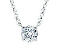 GGYTMQL Collier S 1 carat d collier pendentif collier 4-bouche chaîne de clavicule diamant étincelante pour les femmes