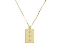 GGYTMQL Collier Square Collier d'étoiles à trois points pour femmes Chaîne 18K Choker Bijoux fabriqué en Chine
