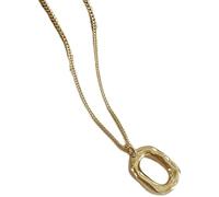 GGYTMQL Collier Sterling Silver Irrégulet Cercle Pendant Clavicule délicat Chaiglamour Gift de bijoux sans allergies pour ses womegirls