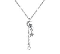 GGYTMQL Colliers de Tour de Cou à Gland pour Femmes cubiques Zirconia étoile Lune pendentifs Collier de Mariage Cadeau