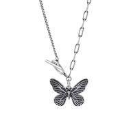GGYTMQL Colliers de tour de cou pour femmes 925 Butterfly Charm Penndants Collier Party Bijoux