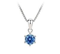 GGYTMQL Colliers de zircone cubique bleu/blanc en zircone et pendentifs Bijouts de mariage fabriqués en Chine