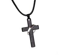 GGYTMQL Colliers Pendants, Collier pour Femmes Alliage Jésus Cross Ring Fille Collier bijourie Cadeau pour Les Femmes et Les Hommes