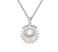 GGYTMQL Colliers pendants de perles 9-10 mm Naturel Eaux-couches Forme de couchage Chaîne de tour