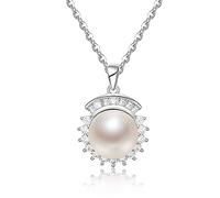GGYTMQL Colliers pendants de perles 9-10 mm Naturel Eaux-couches Forme de couchage Chaîne de tour