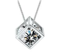 GGYTMQL Colliers Pendants pour les bijoux de mariage Crystal Square Choker Stat Collier Femme Cadeau
