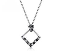 GGYTMQL Colliers solides purs géométriques zircon mignon collier bijoux pour les filles