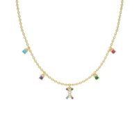 GGYTMQL Color Diamond Star Moon Real 925 Collier en argent sterling pour femmes bijoux émail papillon