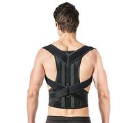 GGYTMQL Correcteur Brepwing Men Femmes Full Back Abrace pour Le Support supérieur et inférieur Lombar fournit Les épaules de Cou (Noir XXXX)