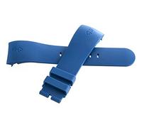 GGYTMQL Corum authentique 24 mm x 20 mm Sangle de bande de montre en caoutchouc bleu
