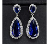 GGYTMQL Couleur de Chute d'eau Champagne Crystal Femmes Sold Boucle d'oreille avec des Pierres